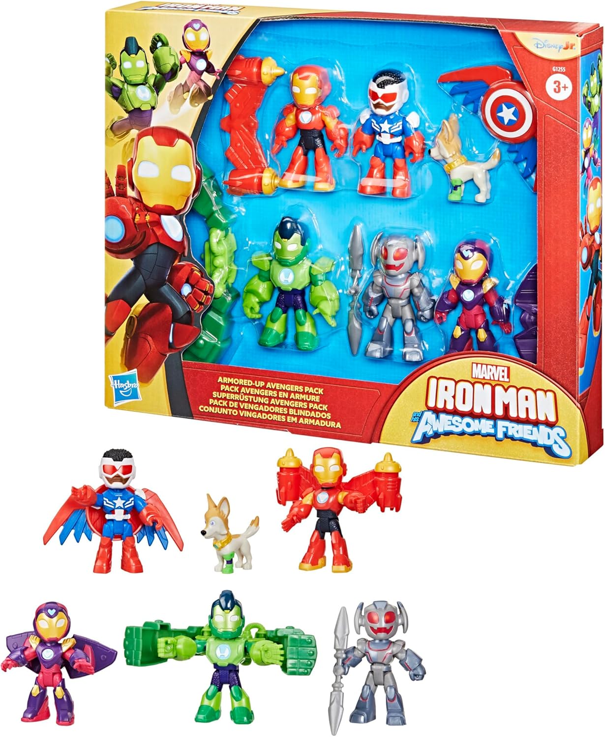 Pack figurines Marvel Iron Man et ses amis Avengers en armure 7,5 cm – Image 7