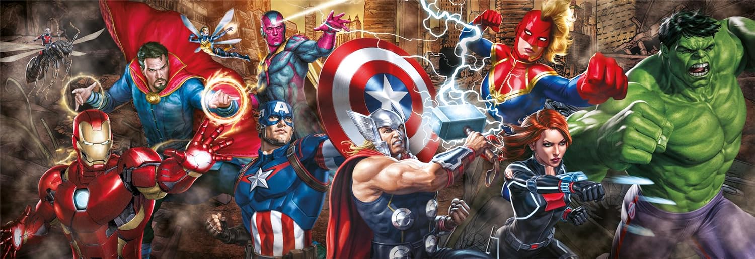 Puzzle panorama Marvel Avengers Iron Man 1000 pièces avec poster inclus 98×33 – Image 2