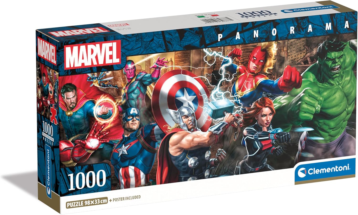 Puzzle panorama Marvel Avengers Iron Man 1000 pièces avec poster inclus 98×33