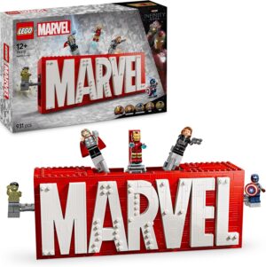 LEGO Marvel 76313 Logo MARVEL avec minifigurines Avengers dont Iron Man