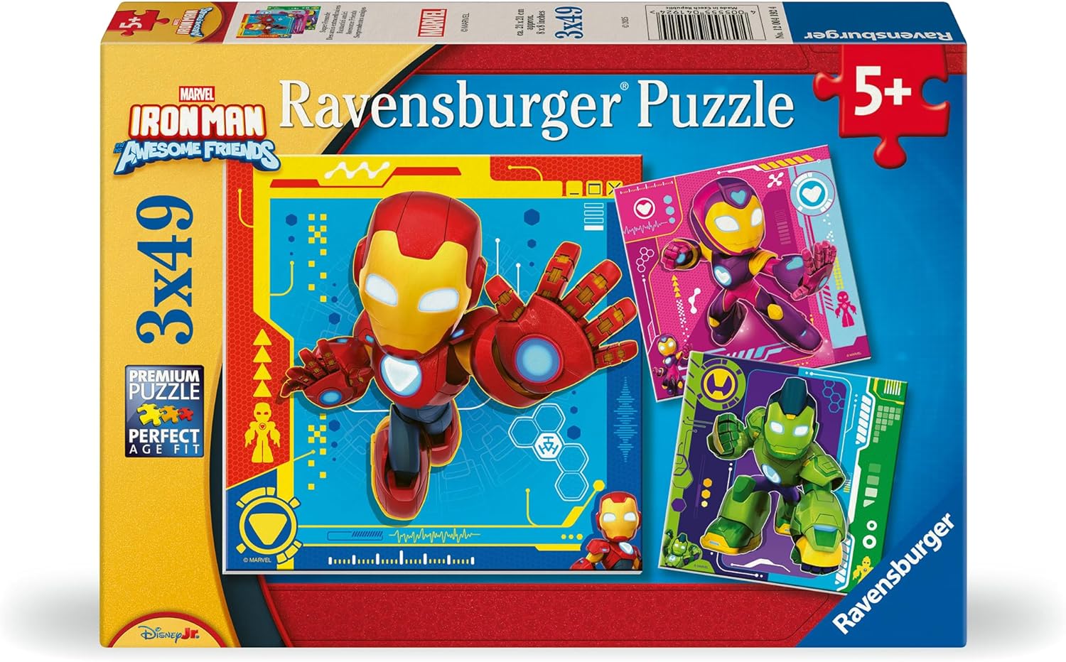 Puzzle Iron Man Ravensburger, 3 puzzles de 49 pièces