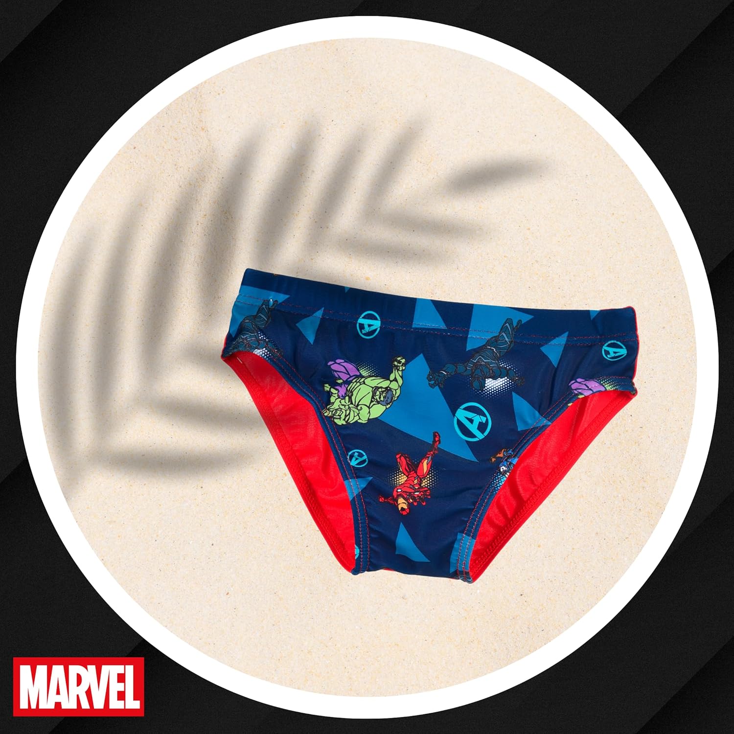 Maillot de bain Marvel Avengers Iron Man bleu pour garçon, 10 ans – Image 4