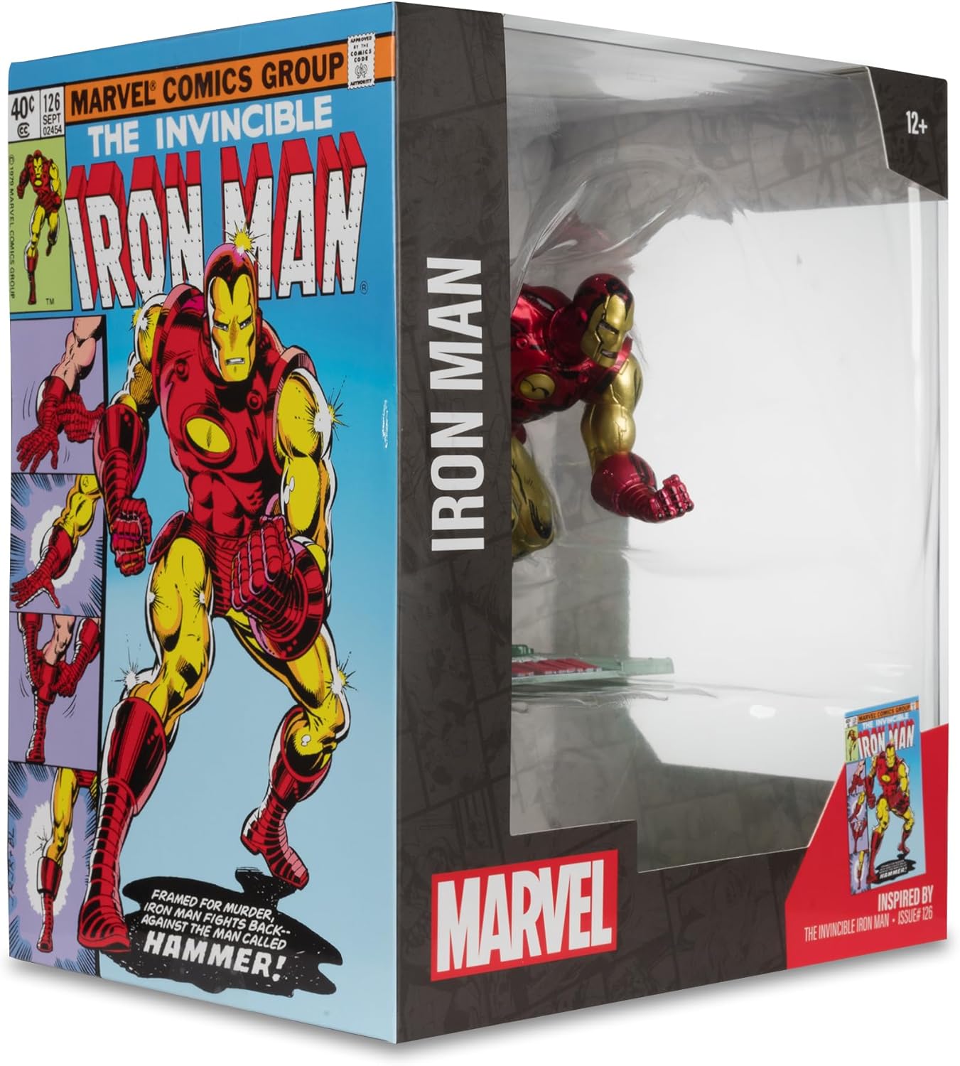 Figurine Marvel Iron Man 1:10 avec scène, The Invincible Iron Man 126 – Image 8