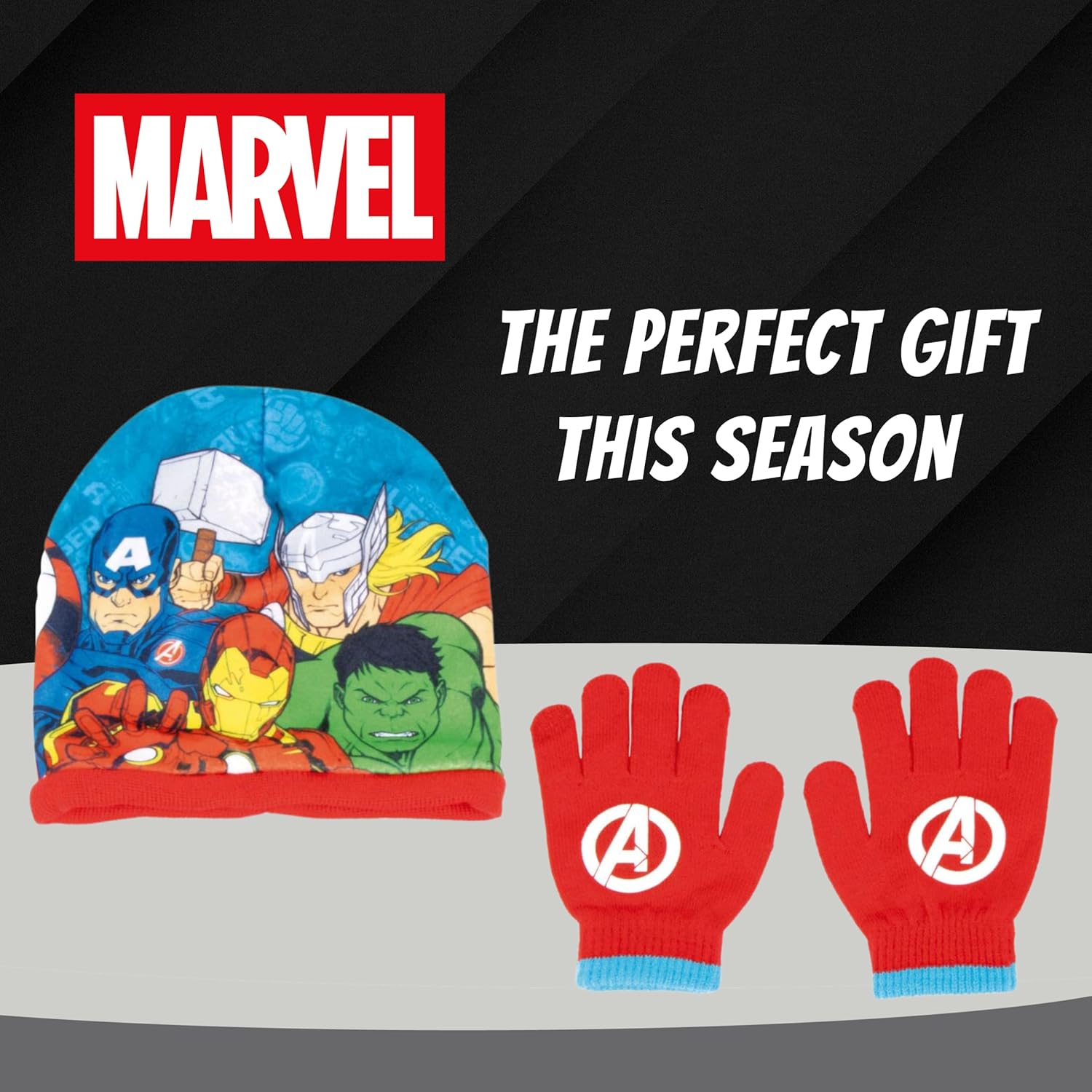 Ensemble hiver Marvel Avengers avec chapeau et gants Iron Man pour enfants – Image 6