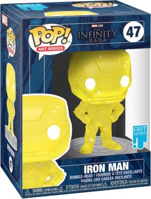 Figurine Pop Iron Man jaune Artist Series Marvel Infinity Saga avec boîte de protection