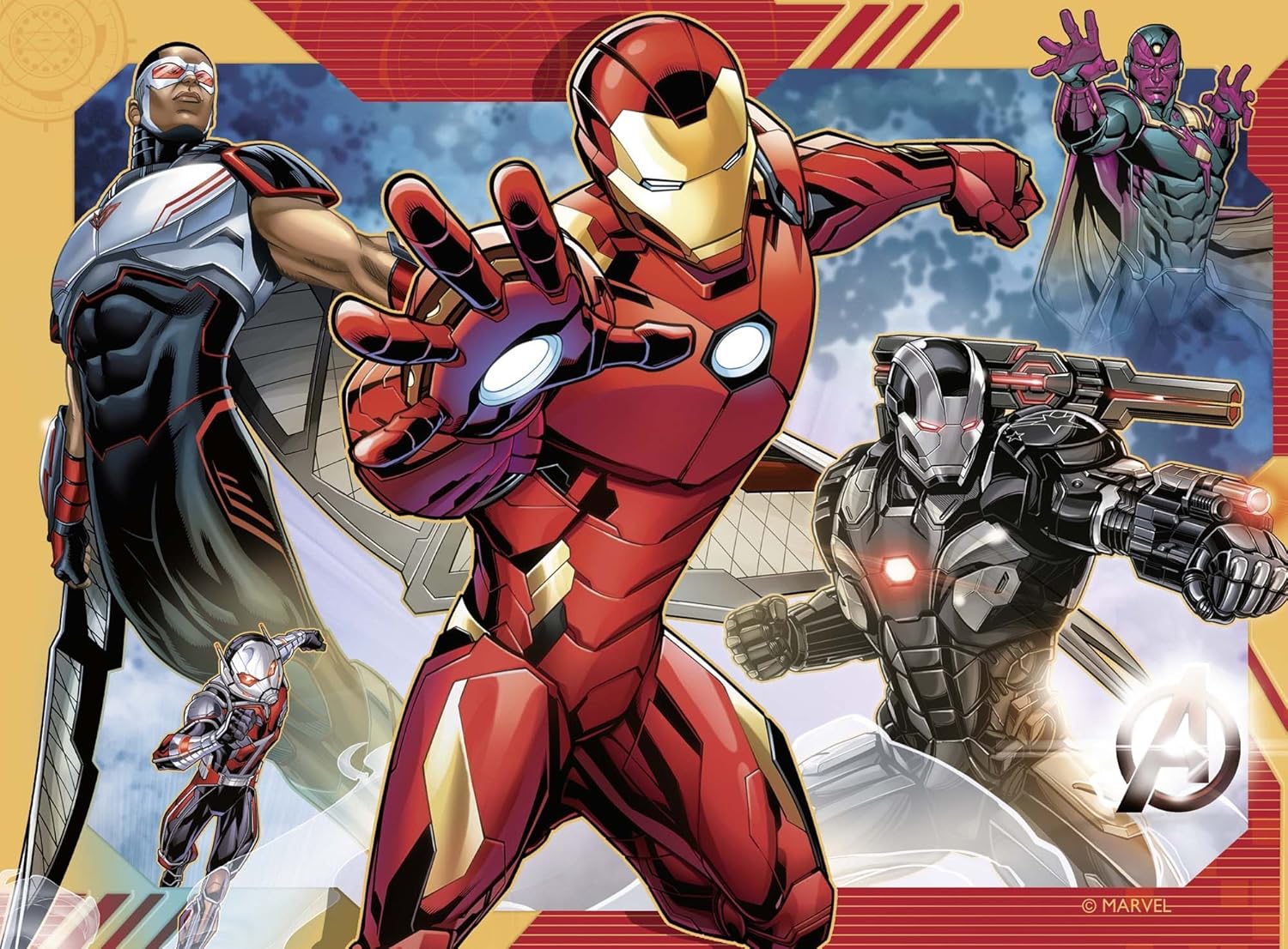 Puzzle Marvel Avengers 4 en 1 avec Iron Man, 12, 16, 20 et 24 pièces – Image 3