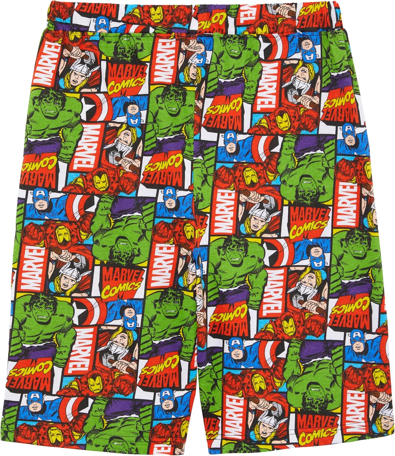Lot de 2 shorts de détente Marvel pour homme en 100% coton avec Iron Man, Spider-Man, Hulk, Captain America et Thor – Image 7
