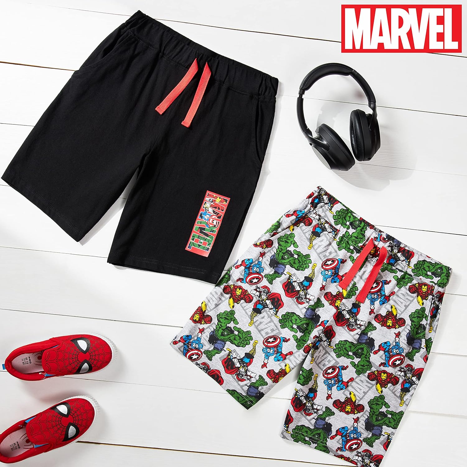 Lot de 2 shorts garçon Marvel Avengers avec Iron Man en coton – Image 6