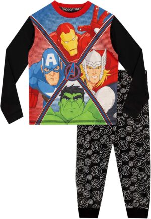 Pyjama Marvel Avengers Iron Man avec Hulk, Thor et Captain America