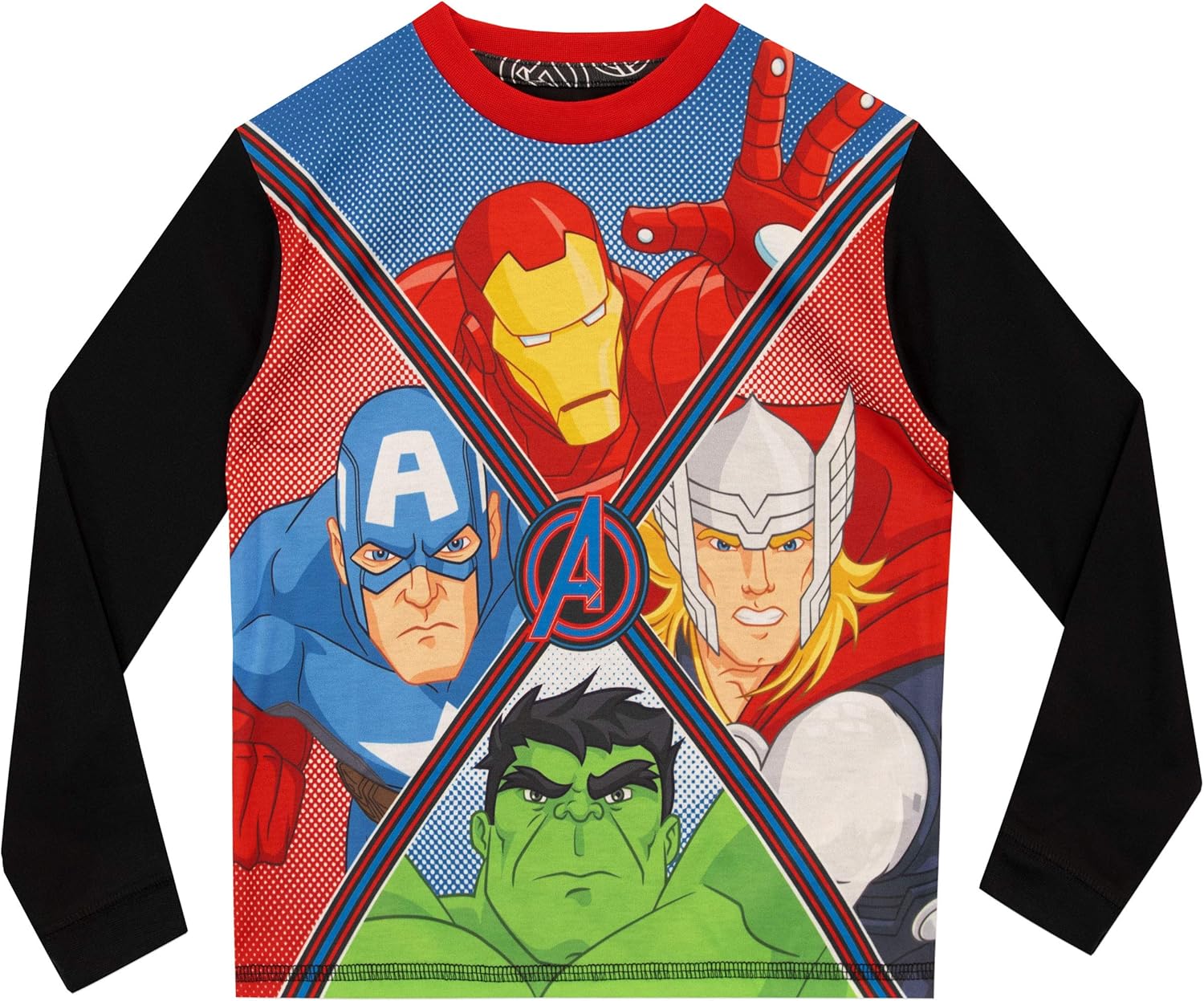 Pyjama garçon Marvel Avengers Iron Man avec Captain America, Thor et Hulk – Image 2