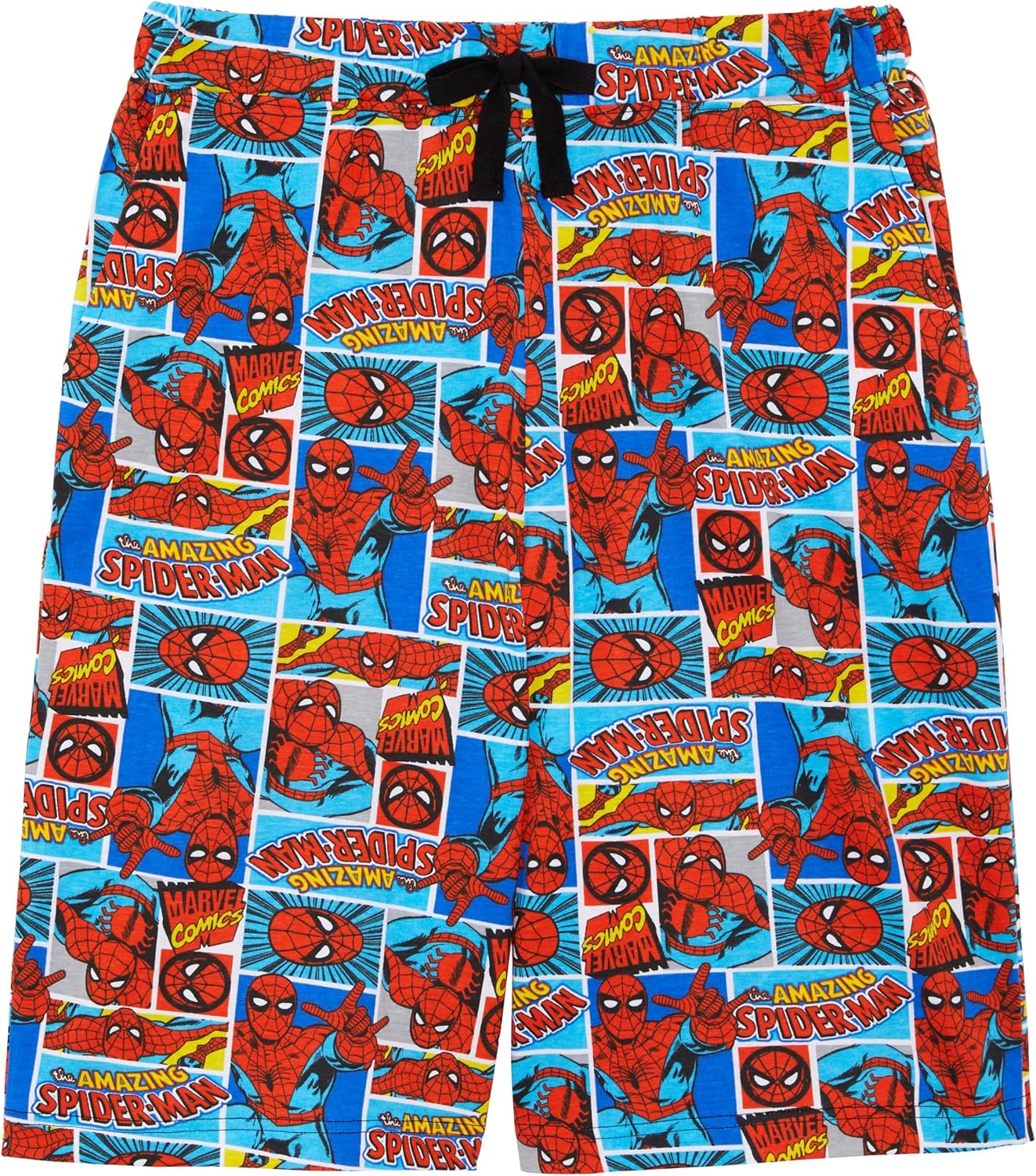 Lot de 2 shorts de détente Marvel pour homme en 100% coton avec Iron Man, Spider-Man, Hulk, Captain America et Thor – Image 3