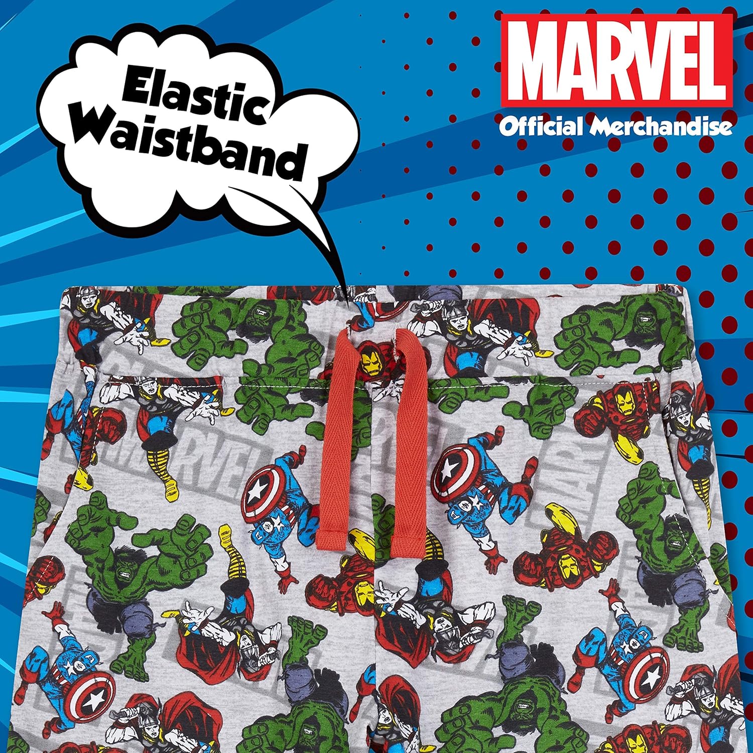 Lot de 2 shorts garçon Marvel Avengers avec Iron Man en coton – Image 5