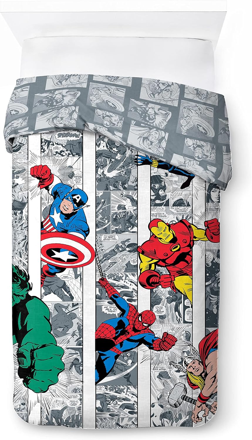 Parure de lit enfant Iron Man Marvel Comics 140x200 en 100% coton – Image 2