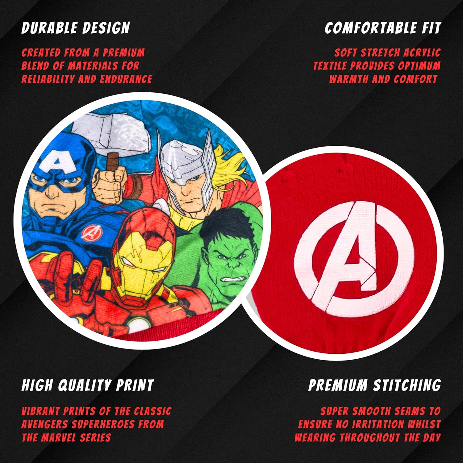 Ensemble hiver Marvel Avengers avec chapeau et gants Iron Man pour enfants – Image 5