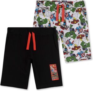 Lot de 2 shorts garçon Marvel Avengers avec Iron Man en coton