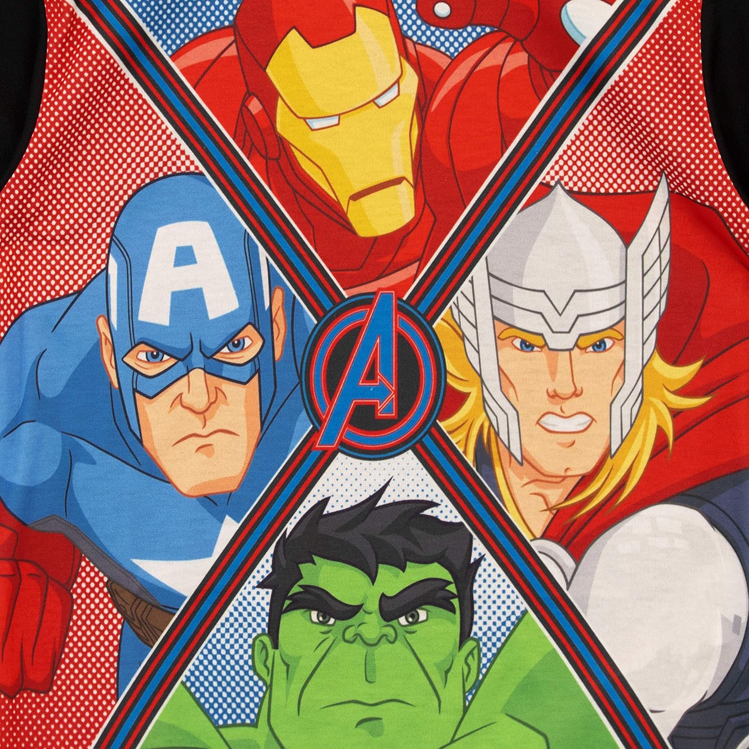 Pyjama garçon Marvel Avengers Iron Man avec Captain America, Thor et Hulk – Image 3