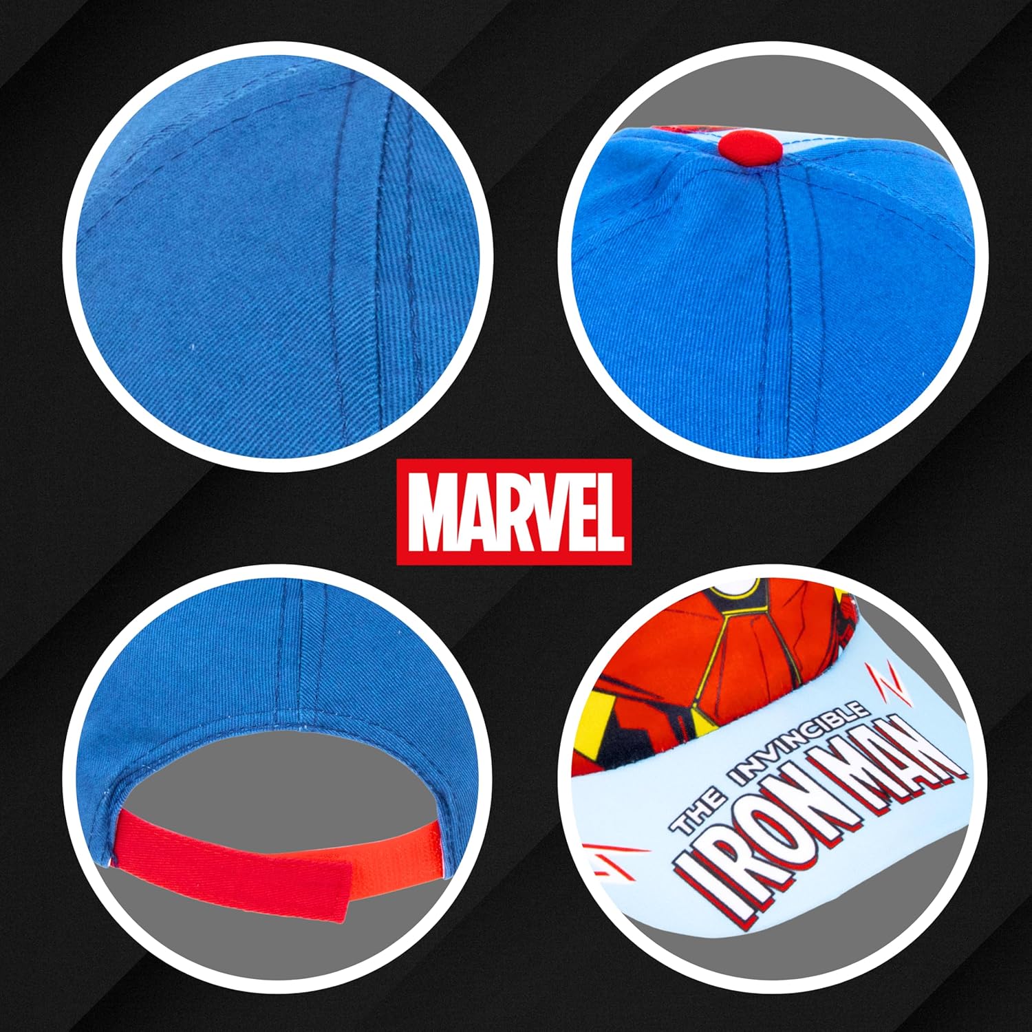 Casquette d'été Marvel Avengers bleu avec visuels Iron Man et Hulk pour garçon – Image 6
