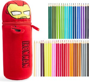 Kit de coloriage Marvel Spiderman avec trousse, 48 pcs Rouge Iron Man
