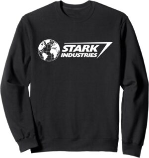 Sweatshirt Marvel Iron Man blanc à logo Stark Industries